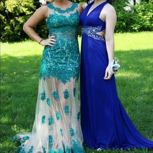 Navy blue prom dress